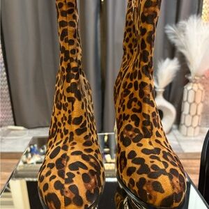 Custom Made Futuristic Leopard Print Boots